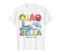 Amalfi Coast Italian Ciao Bella with Scooter Summer Travel T-Shirt