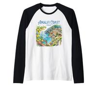 Amalfi Coast Italy Italian Souvenir Raglan Baseball Tee