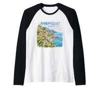 Amalfi Coast Italy Italian Souvenir Raglan Baseball Tee