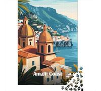 Amalfi Coast Italy, Jigsaw for Adults, 1000 Pieces, 38x26cm/1000pcs