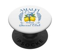 Amalfi Coast Italy Social Club Vacation Lemons Coquette Bow PopSockets Adhesive PopGrip