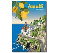Amalfi Coast Italy Travel Art Refrigerator Magnet Size 2.5" x 3.5"