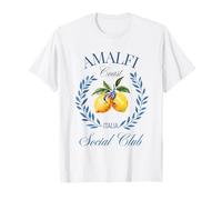 Amalfi Coast Lemon Italy Vintage Summer Travel Social Club T-Shirt