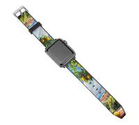 Amalfi Coast Lemon Tree Ltalian Watch Band Leather Replacement Watch Strap Bands for Men Women Sports
