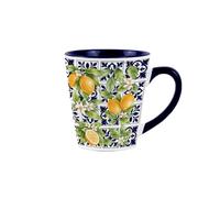 Amalfi Coast Navy Blue Latte Mug - Small Ceramic Coffee Cup Souvenir Gift