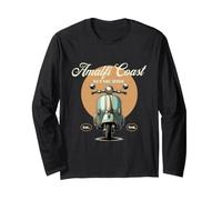 Amalfi Coast Scenic Ride Vintage Italian Scooter Travel Long Sleeve T-Shirt