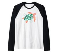 Amalfi Coast Turtle Travel Ocean Vibes Raglan Baseball Tee