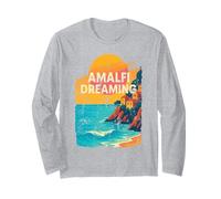 Amalfi Dreaming Vintage Sunset Italy Coast Aesthetic Travel Long Sleeve T-Shirt