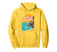Amalfi Dreaming Vintage Sunset Italy Coast Aesthetic Travel Pullover Hoodie