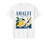 Amalfi Italia Retro Coast Lemon Souvenir Graphic T-Shirt