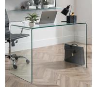 Amalfi Office Desk - Bent Glass
