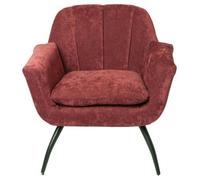 Amalfi Pink Chenille Fabric Accent Chair