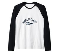 Amalfi View Coastal Charm and Summer Mood Design Raglan Baseball Tee