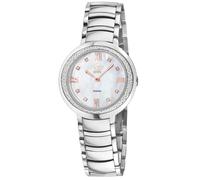 Amalfi Women's Swiss Quartz Diamond White MOP Dial Stainless Steel Watch GV2 Silver One Size