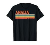 Amalia Retro Personalized First Name Vintage Stripes Value Graphic T-Shirt