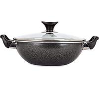 Amal's Home and Kitchen - 40cm Induction Wok with Lid Non Stick, woks & stir-Fry Pans with lid Non Stick Wok with Lid