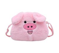 Amamcy Cute Panda Avocado Plush Crossbody Purse Small Fluffy Satchel Shoulder Bag Messenger Bag Handbag Purse for Women Girls, Pink Pig Crossbody, One Size