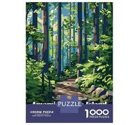 Amami Oshima Island Forest Path Travel Puzzle 1000 Pieces, European City Streetscape, Thick Cardboard Pieces, Mindful Activity for Puzzle Lovers, Travel Gift, 52x38cm/1000pcs