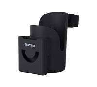 Amana 2 in 1 baby essentials Stroller or Pram Cup Holder and mobile holder, for Universal Stroller Pushchair with 360° adjustable ball joint, Simple to install-ready cup holder for pram Stroller.