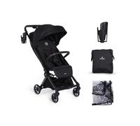 Amana Luxo Compact Stroller Bundle, Lightweight, Reclinable Seat, with Rain Cover, Travel Bag and Cup Holder, up to 22kg (Graphite)