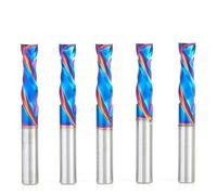 Amana Tool 46172-K-5 5-Pack CNC SC Spektra Extreme Tool Life Coated Compression Spiral 3/8 D x 1-1/4 CH x 3/8 SHK x 3 Inch Long 2 Flute Router Bits