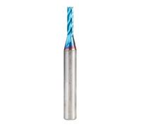Amana Tool 46586-K Up Cut Carbide Spiral CNC Router Bits for Plastic, Wood 2D/3D Carving Flat Bottom 0.10 Deg A x 1/8 D x 1/2 x 1/4 Shank x 2” Long x 4 Flute, Spektra Extreme Tool Life Coated