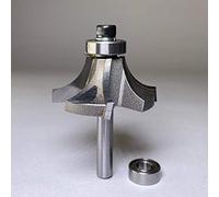Amana Tool 49549 Carbide Tipped 4 Flute Corner Rounding/Beading 1/2 R x 1-5/8 D x 11/16 CH x 1/4 Inch SHK w/Lower Ball Bearing Router Bit