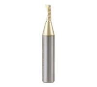 Amana Tool 51373-Z SC Spiral 'O' Single Flute, Aluminum Cutting 1/8 D x 5/16 CH x 1/4 SHK x 1-1/2 Inch Long Up-Cut ZrN Coated Router Bit with Mirror Finish