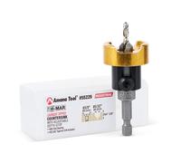 Amana Tool 55229 Carbide Tipped Countersink with No Marring Adjustable Depth Stop with No-Thrust BB, 3/8 D x 5/32 Drill D x 1/4 Inch Quick Release Hex SHK