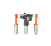 Amana Tool - HBM-102 3-Pc Hinge Boring 57 Long x 10mm Shank Carbide Tipped Bit Set