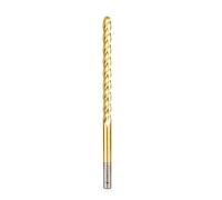 Amana Tool HSS1205 Foam Cutting Ball End 1/2 D x 1/4 R x 6 CH x 1/2 SHK x 10 Inch Long Extended Reach CNC High Speed Steel (HSS) TiN Coated 4-Flute Spiral Up-Cut Router Bit