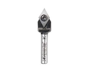 Amana Tool RC-1147 V Groove Router Bit CNC Insert 60 Deg x 21/64 x 1/4 Inch Shank, Miter Fold Blade, Signmaking and Lettering