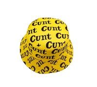 Amanda Jacobs Yellow Bucket Hat for Men & Women - Cotton Summer Sun Hat, Packable Wide Brim Fisherman Hat, Reversible Festival Beach Hat, Outdoor Safari & Fishing Cap