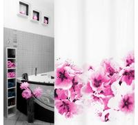 Amanda Pink Rose Textile Shower Curtain 180X200Cm. Floral Design