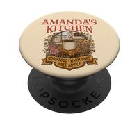 Amanda’s Kitchen Good Food Warm Hugs Free Advice PopSockets Adhesive PopGrip