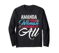Amanda The Woman Who Does It All T-Shirt Name AMANDAS Long Sleeve T-Shirt