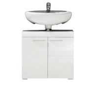 amanda vanity cabinet in white with high gloss fronts and 2 doors