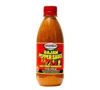 Amandas Barbadian Hot Pepper Sauce - Authentic Caribbean Flavor - Made in Barbados (375 ml)