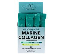 Amandean Marine Collagen Peptides Stick Packs | Wild-Caught Fish | 30 Single Use Individual Convenience Packets | Anti-Aging, Paleo Friendly, Non-GMO, Zero Carbs, Unflavored, High Bioavailability Mix