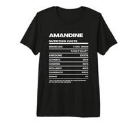 Amandine Nutrition Facts Name Premium T-Shirt