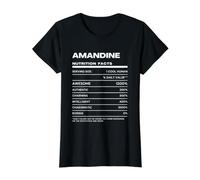 Amandine Nutrition Facts Name Value Graphic T-Shirt, Women, Black, XS