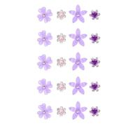 amangul 20PCS White Small Flowers Hair Clip Small Flower Hairpin with Rhinestones Decorative Hair Accessories Wedding Barrettes(As Shown,4 mixed packages)