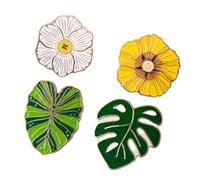 amangul 4Pcs Needle Holders Needle Minders Flower Leaf Shaped Needle Nanny For Stitching And Embroidery Flower Needle Keeper