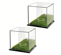 amangul Acrylic Golfs Ball Showcase Box Dustproof Golfs Protector Case with Base for Earphone Single Balls Collections Case Multi Purpose Tools