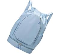 amangul Basketball Backpacks Sports Gym Bag with Dry Wet Separation Fitness Bag Large Capacity Tennis Bag Drawstring Backpacks(Blue)