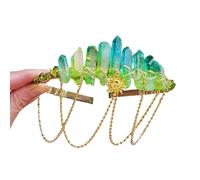 amangul Bridal Hair Hoop Girl Birthday Party Elegant Pageant Woven Crystal Girl King Costume Headwear Halloween Headband(. 20)