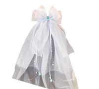 amangul Communion Veil Set With Adjustable Hair Clip And White Lace Headpiece For Easter Dress Accesso(As Shown)