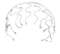 amangul Crystal Bridal Headband Wedding MedusaHeadband Snake RhinestoneSnake Headband Snake HeadChain MedusaCrown Headpiece(Silver)