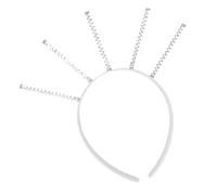 amangul Do It Yourself Plain Headband Soft Hair Hoop Headbands with Spring Hair Hoop Plain Headband Soft Crafting(White pentagonal)