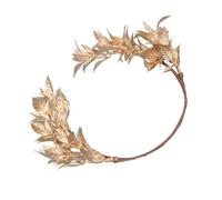 amangul Elegant Braided Golden Leaf Bridal Headband Lightweight Resin Hairband For Weddings and Special Event(1)